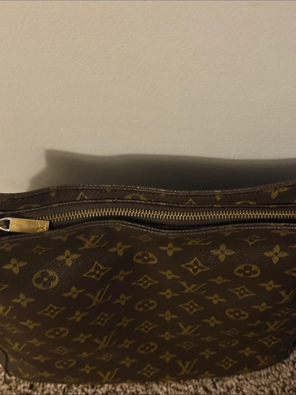 Louis Vuitton Monogram Canvas Shoulder Bag in Brown